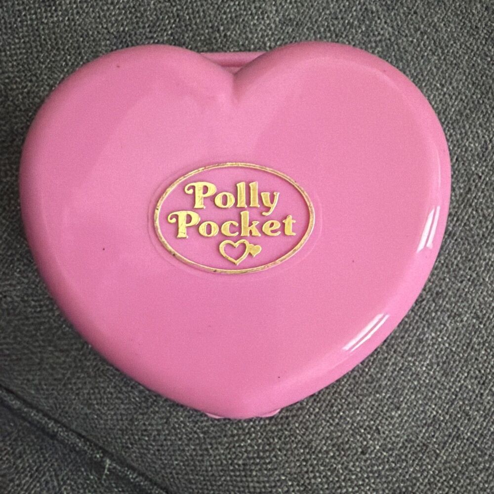 Bluebird Pin Polly Pocket Starlight Castle Heart Compact Only 1992 Vintage - Picture 6 of 9